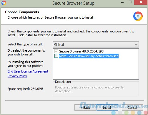 Cài đặt Secure Browser