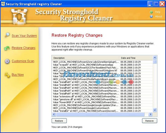 Security Stronghold Registry Cleaner