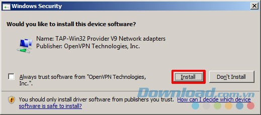 Cảnh báo 2 khi cài đặt SecurityKISS