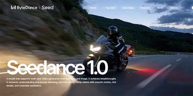 Seedance 1.0 là mô hình tạo video AI độ phá đến từ ByteDance