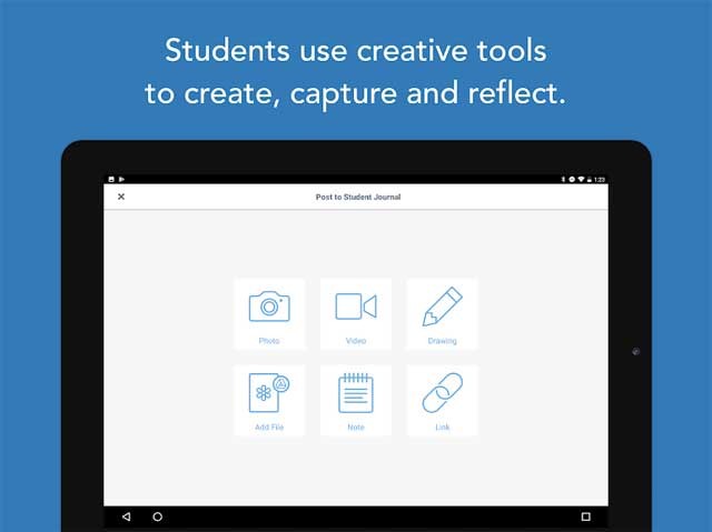 Học sinh có thể sử dụng các công cụ của Seesaw để thể hiện quan điểm của mình