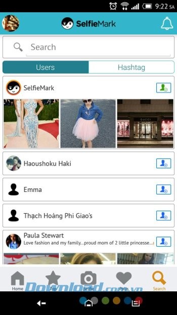 Tìm kiếm bạn bè dễ dàng trên SelfieMark