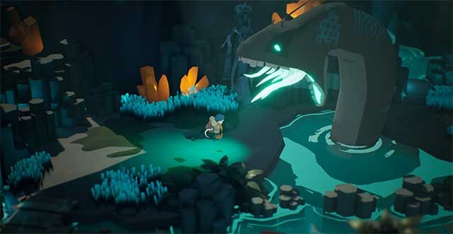 Sử dụng cây trượng để chiến đấu với các sinh vật thần thoại