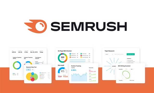 Semrush cung cấp nhiều công cụ SEO để cải thiện thứ hạng trang web