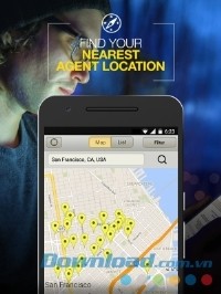 Send Money Transfers Quickly cho Android hỗ trợ tìm địa điểm gần nhất