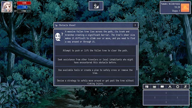 Lựa chọn để định hình câu chuyện cá nhân trong khi chơi Sentou Gakuen Revival