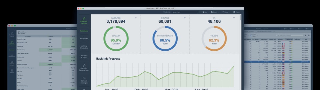 Một số tính năng của phần mềm SEO SpyGlass