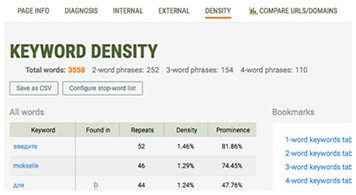 Phân tích từ khóa SEOquake