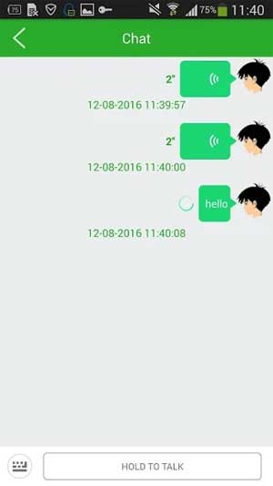 Có thể gửi tin nhắn văn bản và tin nhắn thoại đến đồng hồ