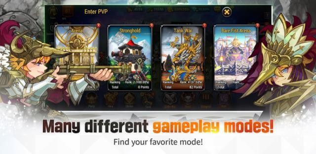 Nhiều chế độ game cho bạn trải nghiệm