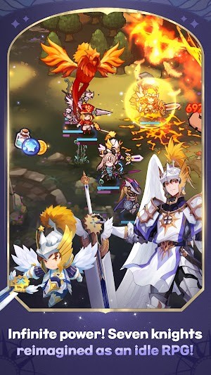 Seven Knights Idle Adventure cho bạn phiêu lưu, chiến đấu cùng 7 hiệp sĩ dũng cảm