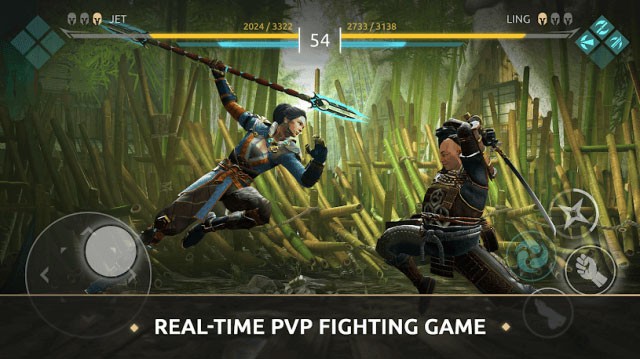 Tham gia các trận chiến PvP thời gian thực trong game Shadow Fight Arena