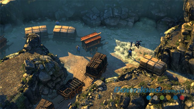 Thực hiện các pha hành động rón rén trong game chiến thuật Shadow Tactics: Blades of the Shogun cho máy tính, Mac và Linux