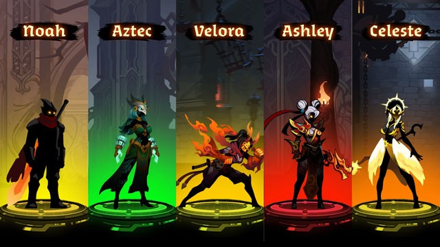 Nhân vật đa dạng đều có những kỹ năng và khả năng riêng biệt