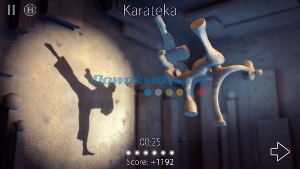 Game xoay hình tạo bóng