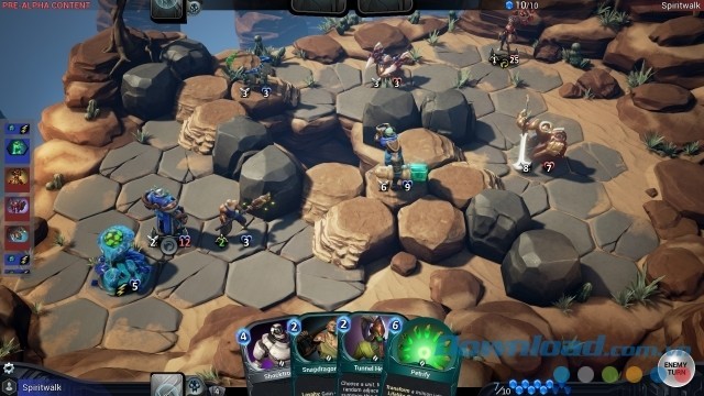 Giao diện chính trong game chiến thuật thẻ bài mới miễn phí Shardbound cho máy tính