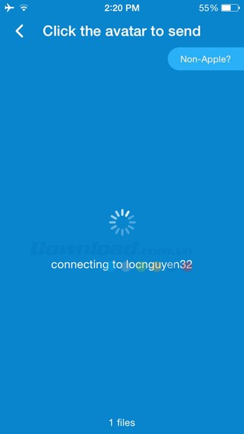 Kết nối thiết bị qua SHAREit