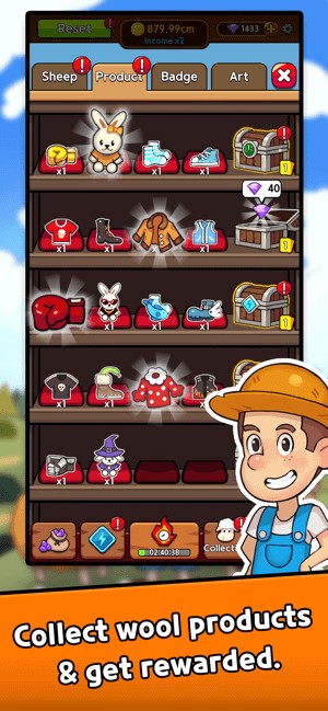 Thu thập vật phẩm và nhận thưởng