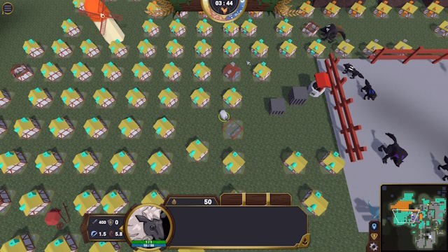 Trải nghiệm sự pha trộn giữa xây dựng căn cứ, thu thập tài nguyên