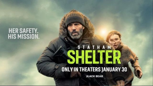 Poster phim hành động Shelter (2026) - Kẻ ẩn dật của Jason Statham