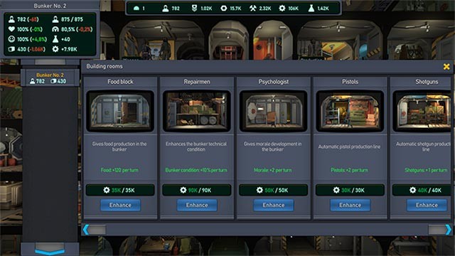 Xây dựng các công trình nhà ở và chiến đấu trong khi chơi Shelter Manager