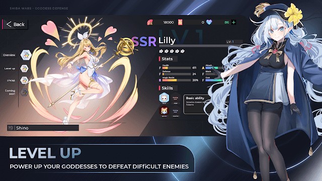 Lên cấp các nữ thần và tăng sức mạnh cho họ