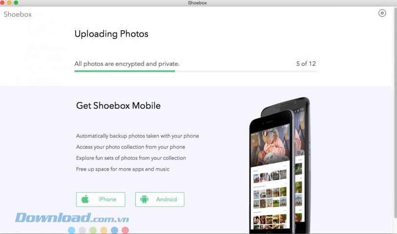 Đồng bộ hình ảnh với điện thoại