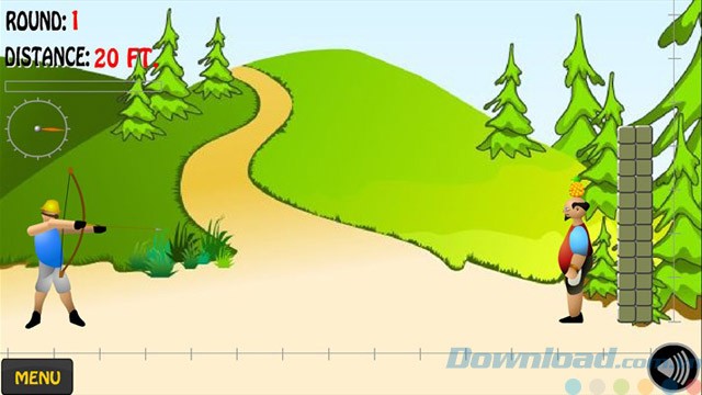 Giao diện game bắn cung Shoot The Pineapple