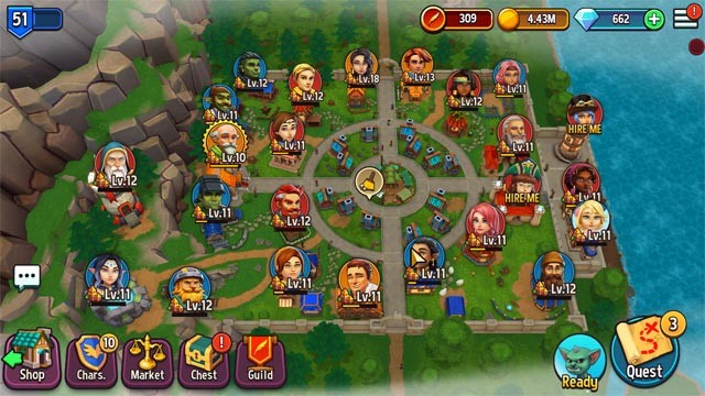 Chiêu mộ anh hùng, lập team và trang bị vũ khí do chính bạn chế tạo