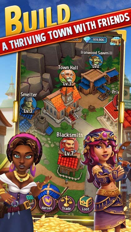 Xây dựng một thị trấn phồn thịnh với bạn bè và người chơi trên toàn cầu