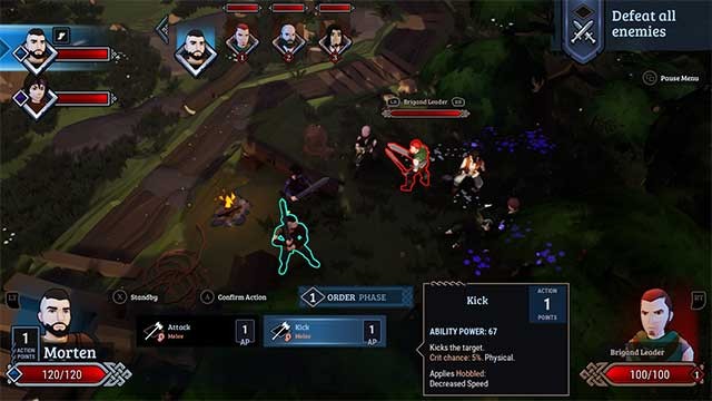 Dành thời gian đánh giá tình hình và chỉ huy các nhân vật