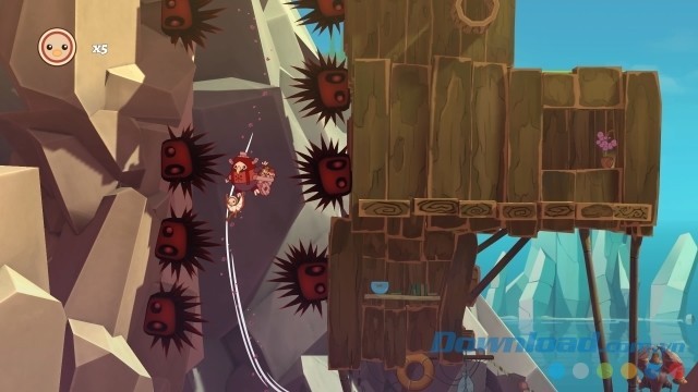 Tìm cách vượt qua mọi chướng ngại vật nguy hiểm trong game phiêu lưu hành động Shu cho máy tính