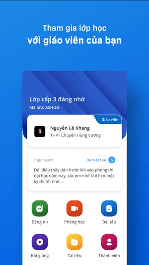 Tham gia lớp học trực tuyến