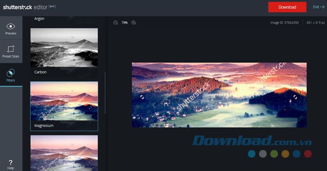 Sử dụng bộ lọc thay đổi màu ảnh nhanh chóng