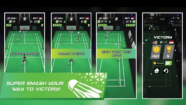 Thể hiện tài năng cầu lông của bạn và giành chiến thắng trong game Shuttle Smash Badminton League