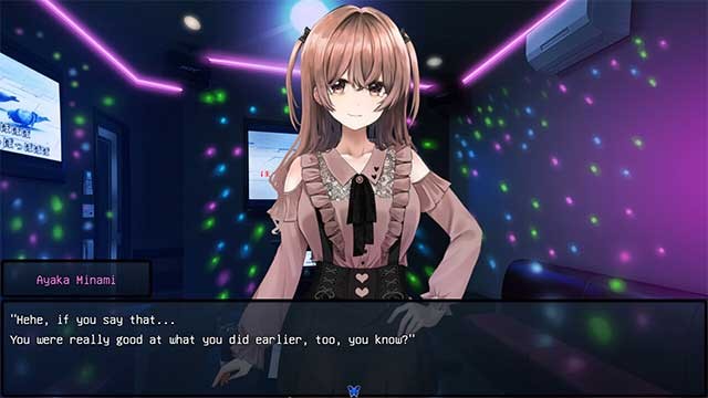 Phần của Ayaka được kể theo phong cách visual novel