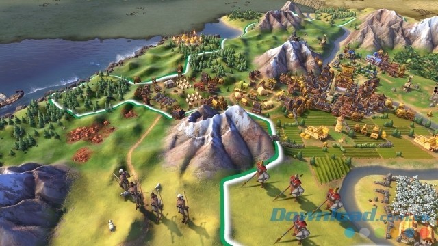 Điều khiển quân lính trong game chiến thuật theo lượt Sid Meier's Civilization VI cho máy tính và Mac