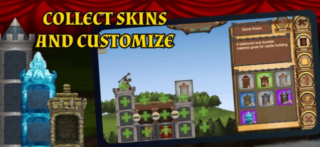 Thu thập các skin và tùy chỉnh lâu đài