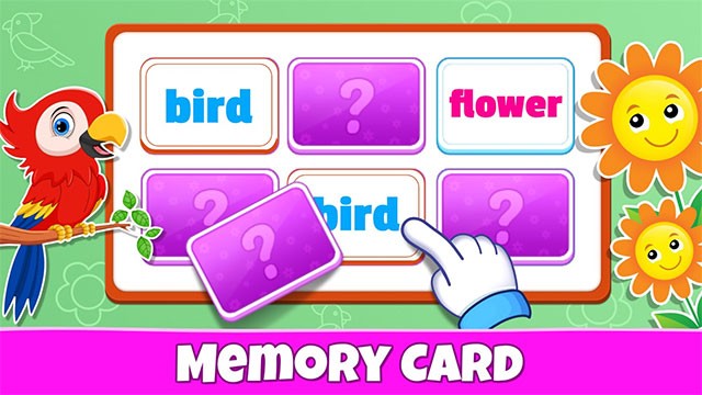 Luyện trí nhớ với loạt mini game vui trong Sight Words app