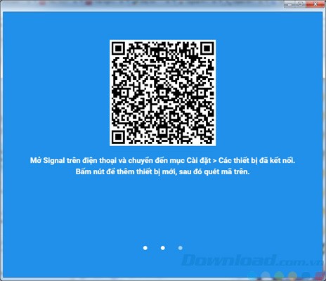 Quét mã QR để kết nối thiết bị