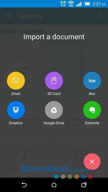 SignEasy hỗ trợ nhiều dịch vụ đám mây