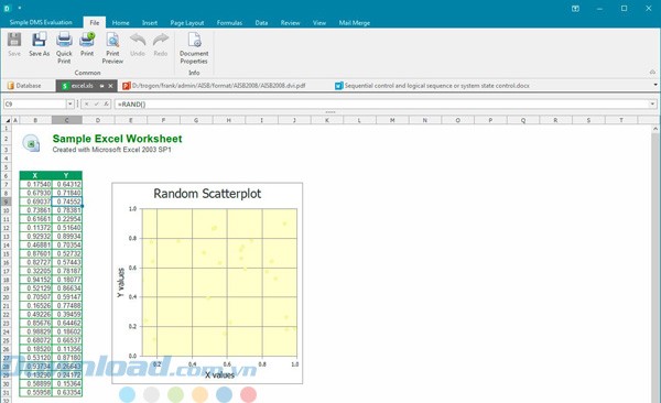 Tích hợp công cụ soạn thảo bảng tính