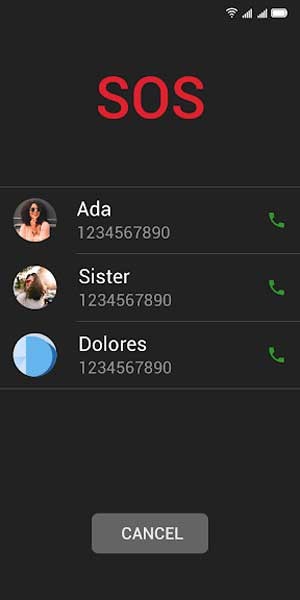 Trong trường hợp khẩn cấp, nhấn cuộc gọi SOS