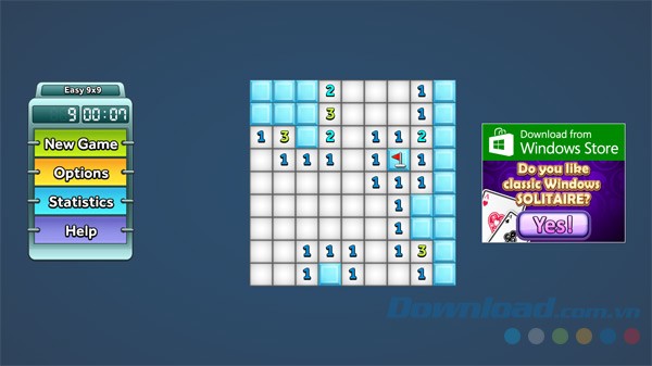 Giao diện game dò mìn Simple Minesweeper