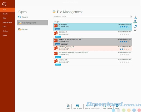 Tính năng tìm kiếm của Simple PDF's