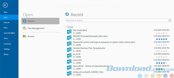Menu chính của Simple Words