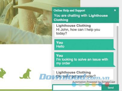 Thêm hộp thoại live chat