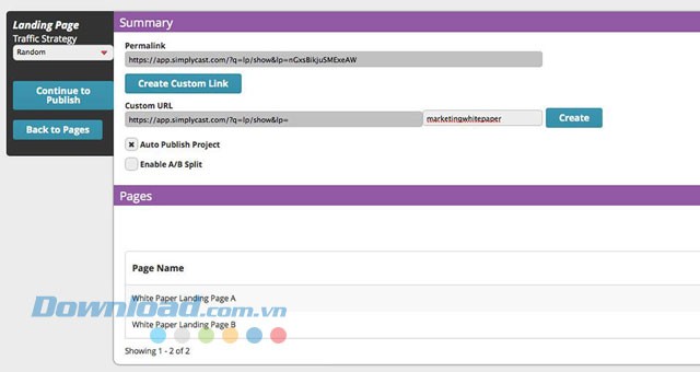 Tạo landing page với domain riêng