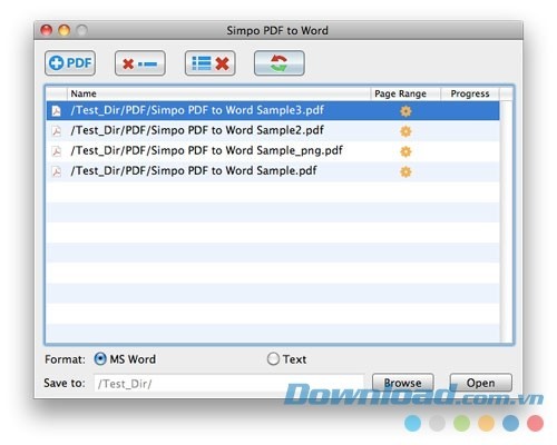 Hướng dẫn sử dụng Simpo PDF to Word for Mac