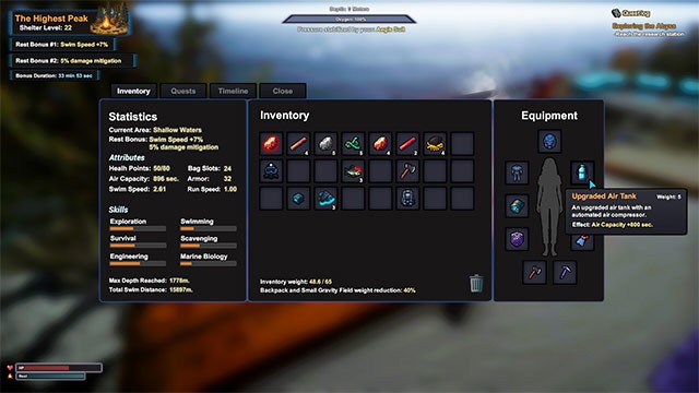 Kiểm soát cơn đói khát, tài nguyên... để sinh tồn một mình dưới đáy biển